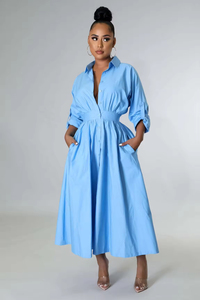 Vestido Largo de Moda para Mujer, Primavera 2026, Vestido Camisero Largo Informal para Mujer - Product Image 5