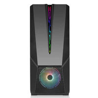 Boîtier d'ordinateur AntarcChill Design, boîtier PC pour jeux avec panneau frontal en verre trempé amovible, boîtier d'ordinateur pour jeux
