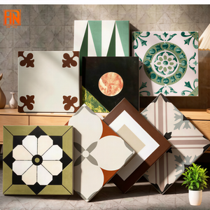 Carreaux <span class=keywords><strong>de</strong></span> <span class=keywords><strong>zellige</strong></span> marocains 200x200mm, motif géométrique feuille verte fleur rouge, carreaux <span class=keywords><strong>de</strong></span> <span class=keywords><strong>sol</strong></span> en céramique pour intérieur, extérieur, cuisine, <span class=keywords><strong>salle</strong></span> <span class=keywords><strong>de</strong></span> <span class=keywords><strong>bain</strong></span> - Product Image 1