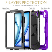 Coque de protection pour tablette à prix de gros, protection triple couche pour iPad Air 13 2024 2025, PC et silicone