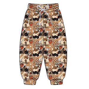 Pantalones de Bebé Niña con Estampado, Estilo Campana, Tejido de Algodón de 230g, Diseño Casual para Primavera/Otoño, Venta al Por Mayor OEM/ODM - Product Image 1