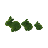 Statuette de Pâques en peluche, gnome, lapin, motif rocheux, en céramique, technique de flocage et de glaçure, pour Noël