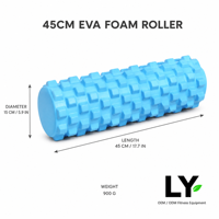 Rouleau en mousse EVA texturée solide de 45 cm, soutien ferme pour le dos, les jambes et l'exercice du corps entier à la maison ou en salle de sport