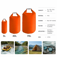 Sac étanche léger pour activités de plein air, idéal pour la randonnée aquatique, le camping, la plage et la natation
