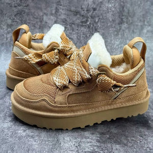 Bottes de neige à la cheville en cuir de qualité supérieure, personnalisées, avec amorti, confortables et tendance, pour hommes et femmes, chaleur en laine, 2026 - Product Image 1