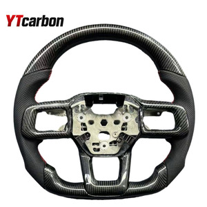 YTcarbon Ventes directes d'usine Convient pour 2024 2025 <span class=keywords><strong>Mustang</strong></span> S650 <span class=keywords><strong>GT</strong></span> Sheber Peut être personnalisé Volant de voiture en fibre de carbone - Product Image 6