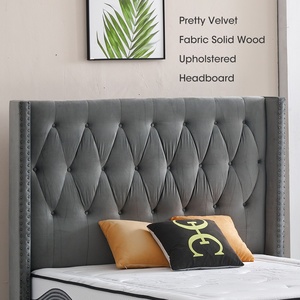 Giường ngủ khung gỗ, đệm nền Queen <span class=keywords><strong>size</strong></span>, đệm mút nhung bọc nệm, đầu giường bọc vải, khung giường khách sạn - Product Image 4