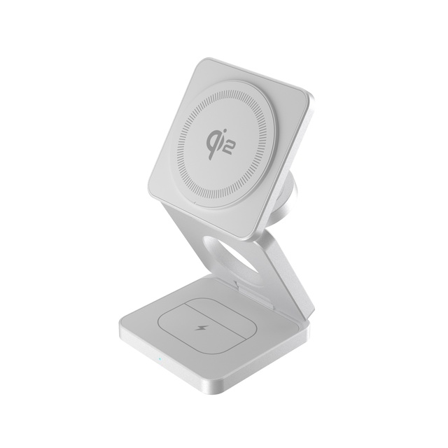 OEM Factory 15W Fast Folding Wireless Charging Station for Qi Qi2 Qi3 Qi1 Portable Magnetic Portable Wireless Chargers