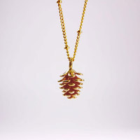 Joyería de Lujo al por Mayor, Collares con Colgante de Piña en Plata de Ley 925 Chapada en Oro de 18K para Mujer