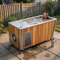 Baignoire de plongeon froid tout-en-un avec système de refroidissement intégré et filtration à l'ozone pour la thérapie par bain de glace