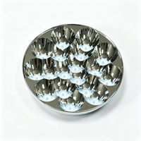 Réflecteur LED haute précision à 18 trous en alliage d'aluminium usiné CNC avec angle de faisceau précis