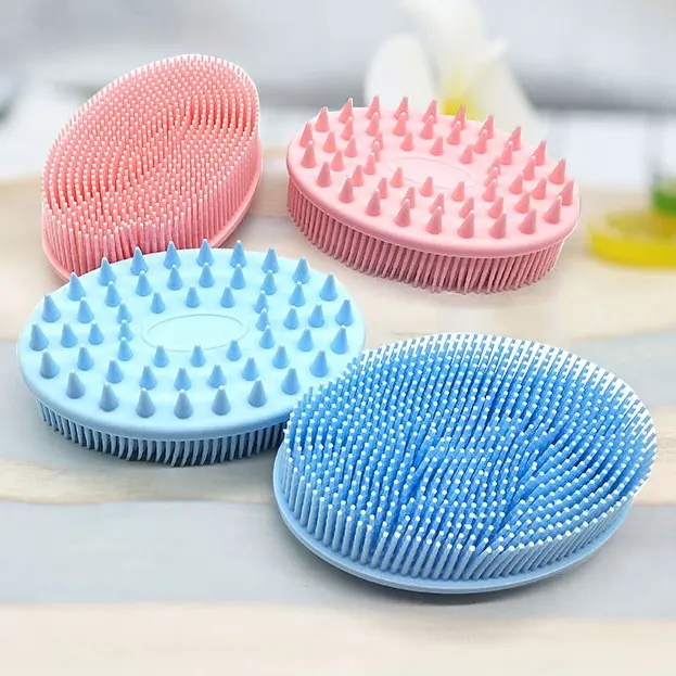 Sikat badan silikon pembersih cantik kualitas tinggi penggosok mandi pengelupasan lembut