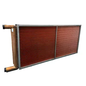 Cobre Alumínio Fin Aço Inoxidável SS304 Tubo Air to Water Coil Heat Exchanger