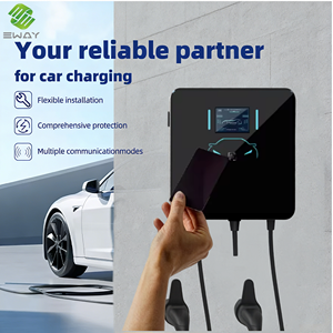 Borne de recharge murale double 22 kW Type 2 pour véhicules électriques, 32A, intelligente, avec RFID, pour usage domestique et commercial - Product Image 2