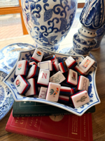 Ensemble de tuiles de mahjong en acrylique à 4 couches sur le thème du western cowboy Lasso Lineup, 160 pièces, style américain de luxe
