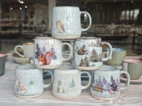 Tasses à café Elk Drinkware White Bear, mugs créatifs de Noël à glaçure réactive pour coffret cadeau