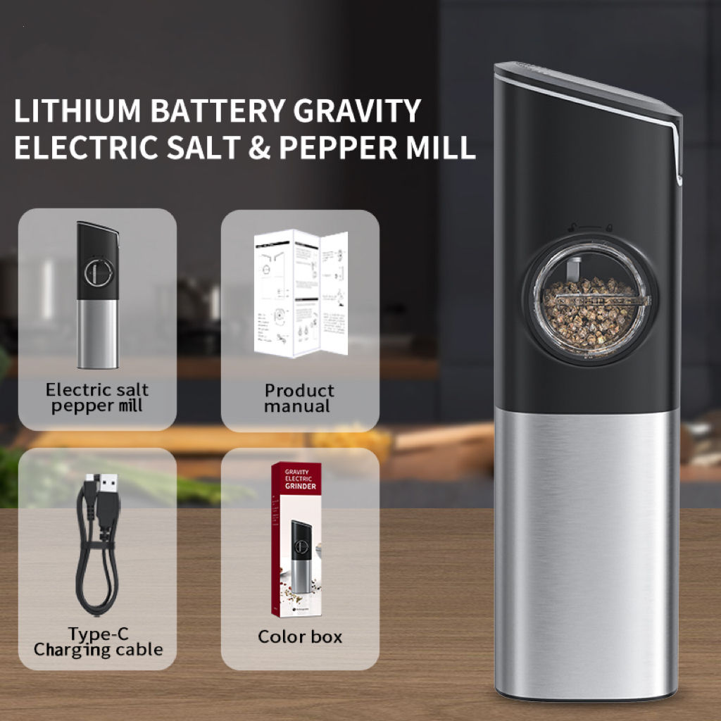 Moulin à sel et poivre électrique rechargeable