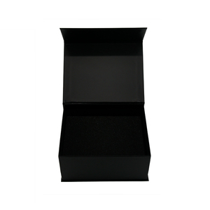 Custom Luxury <b>Black</b> Magnetic <b>Boxes</b> Handle for Clothing Apparel Shoes Hats Embossed Matt Laminated UV Coating Recycled Materials - Product Image 6