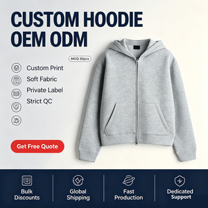 <span class=keywords><strong>Felpa</strong></span> <span class=keywords><strong>con</strong></span> Zip Personalizzata OEM ODM, Giacca <span class=keywords><strong>con</strong></span> <span class=keywords><strong>Cappuccio</strong></span> in Pile Grigio, Etichetta Privata, Abbigliamento Streetwear, Produzione all'Ingrosso - Product Image 1