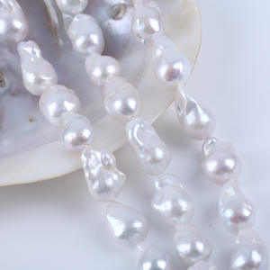 Perles de culture d'eau douce baroques naturelles en gros, 14-18 mm, perles en vrac pour la fabrication de colliers et d'accessoires de bijoux - Product Image 5