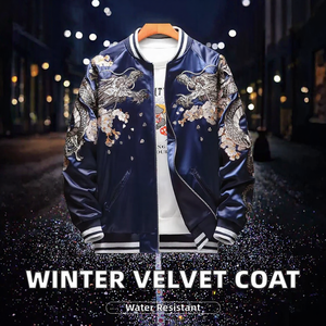 Blouson Bomber en Satin Brodé Personnalisé pour Homme, Vente en Gros, Manteau Streetwear Dragon Sukajan, Fabricant de Marque Privée, Veste Safari - Product Image 2