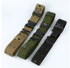 Cinturones de Lona para Hombre GB80, Promoción, Baratos, Color Camuflaje Negro, Marrón, Caqui, para Guardias de Seguridad, con Orificios de Ventilación - Product Image 1