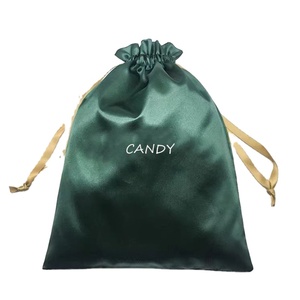 Silk Satin Large Travel <b>Makeup</b> Cosmetic Lingerie Dust Pouch Purple <b>Drawstring</b> Gift Storage Pouch - Product Image 1