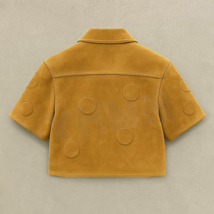 Giacca in Camoscio Oversize Personalizzata con Stampa 3D in Rilievo, Lavaggio Acido Vintage, Vestibilità Ampia, T-shirt Corta, <span class=keywords><strong>Camicie</strong></span> da Lavoro da Meccanico per Uomo - Product Image 3