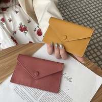 Dompet Kartu Kulit Sapi Asli Kreatif Minimalis Satu Bagian Dompet Pendek Multifungsi Clutch Poliester