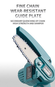 Motosierra Eléctrica Portátil Profesional <span class=keywords><strong>de</strong></span> 21V con Batería, Mini <span class=keywords><strong>Cortadora</strong></span> <span class=keywords><strong>de</strong></span> <span class=keywords><strong>Madera</strong></span> con Cadena Endurecida para Podar en Huertos y Jardines - Product Image 3