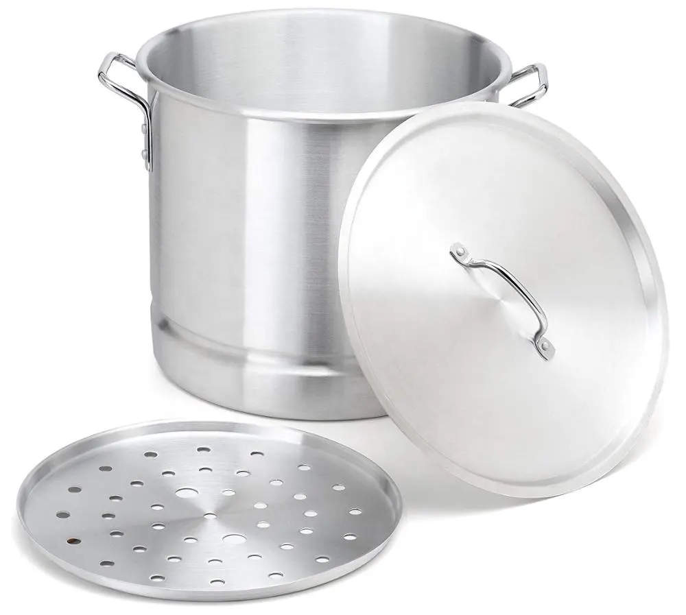 New Style Aluminium 2-Quart Silber Stock Pot Tamale und Aluminium Dampfer