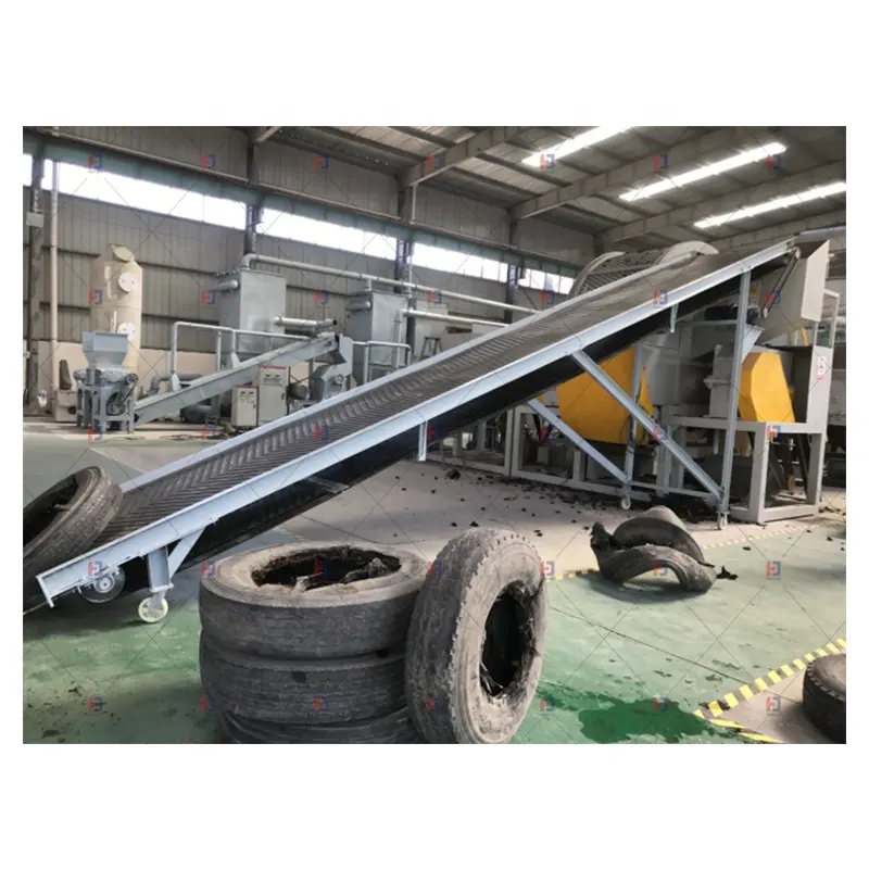 Waste scrap rubber hoses tube tyre rubber recycling mill shredder machine