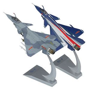 Modèle d'avion de chasse J-10 à l'échelle 1:72 haute fidélité en alliage métallique à collectionner pour les amateurs d'aviation et de spectacles militaires - Product Image 1