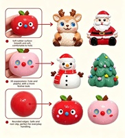 Boîte Mystère de Noël : Jouets Squishy Anti-stress TPR à Remontée Lente – Renne, Père Noël, Arbre, Bonhomme de Neige – Six Modèles – Vente en Gros et en Vrac – Cadeau