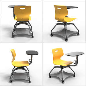 Nuovo Design pieghevole sedia di scrittura in plastica per studenti sedia moderna ergonomica in metallo PP scuola <span class=keywords><strong>con</strong></span> scrivania - Product Image 2