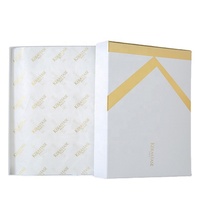 Papier de soie personnalisé avec logo d'entreprise pour l'emballage des vêtements, pulpe enduite cirée pour impression