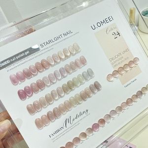 Perle de verre nude non toxique pierre oeil de chat vernis à ongles <span class=keywords><strong>Gel</strong></span> 24 couleurs miel pêche <span class=keywords><strong>Bobo</strong></span> salon de manucure ensemble spécial oeil de chat - Product Image 4