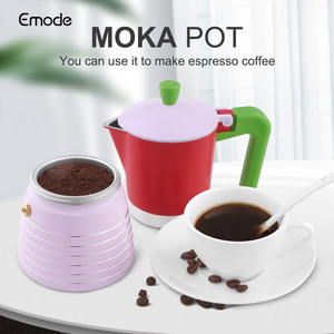 Juego de Cafetera <span class=keywords><strong>Moka</strong></span> para el Día de San Valentín, Cafetera Espresso Rosa para Estufa con Tazas de Vidrio, Regalo Romántico de Café para Él y Ella - Product Image 4