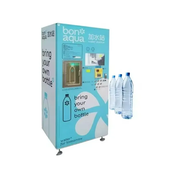 Android app split commercial water purifier water vending machine wall mounted window water purification vending