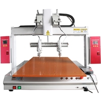 Machine de soudage de circuits imprimés de bureau 4 axes, double tête, rotation sur axe R, gabarit de serrage universel, système d'alimentation automatique en étain, double plateforme