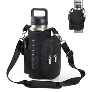 Sac fourre-tout isotherme magnétique à bandoulière pour le sport et le fitness, avec porte-gourde, doublure en polyester, sac magnétique pour bouteille de plongée, café glacé - Product Image 1