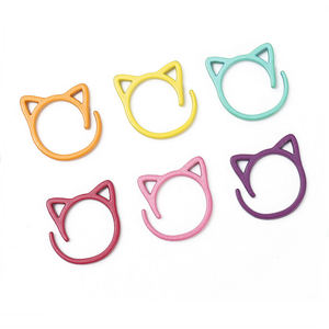 Nouveau fil métallique <span class=keywords><strong>Crochet</strong></span> tricot couture <span class=keywords><strong>marqueur</strong></span> accessoires coloré chat forme point <span class=keywords><strong>marqueur</strong></span> anneaux pour tissage - Product Image 6