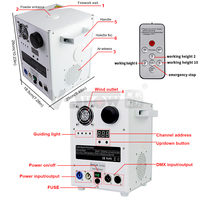 Mesin Kembang Api Dingin VSHOW CSF650 650W Mini DMX Elektrik untuk Pernikahan, Mesin Air Mancur Dingin