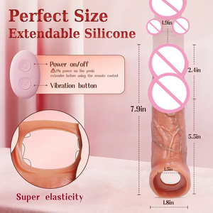 Erwachsene Produkte Paar Sexspielzeug Silikon Penis Ärmel Elektrische Simulation Männlich Tragen Penis Ärmel Verzögerung Holster - Product Image 4