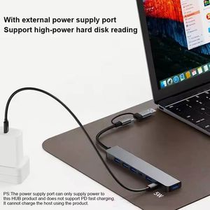 7 in 1 <b>USB</b> 3.0 Hub Splitter <b>Usb</b> Data <b>Type</b> <b>c</b> Hub <b>Adapter</b> Docking Station <b>Type</b> <b>c</b> Data <b>Usb</b> Hub for Computer Laptop - Product Image 3