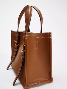 Woven Fabric Large Capacity Casual Office Pu Leather Soft Handheld Women's <b>Tote</b> Bag Custom Wholesale Designer Tanjing - Product Image 5