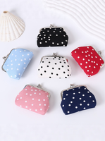 Dompet Mini Polkadot Terbaru Zero Portable Wallet 3 Inci Souvenir Logam Hadiah Dompet Lipstik Tempat Koin Multifungsi Tas Uang Receh Kecil