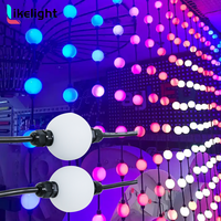 Guirlande de 20 boules lumineuses adressables à LED RGB SMD3535 50mm DC24V UCS2903 GS8206 DMX512 IP67 pour matrice de scène