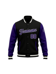 Op Maat Gemaakte Heren <span class=keywords><strong>Baseball</strong></span> Jack In College-Stijl Duurzaam En Modieus Met Teamnaam En College Print Patroon - Product Image 3