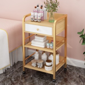 Meubles de salon de dernière génération, chariot de salon doré, chariot de beauté amovible, chariot de rangement pour le maquillage - Product Image 3